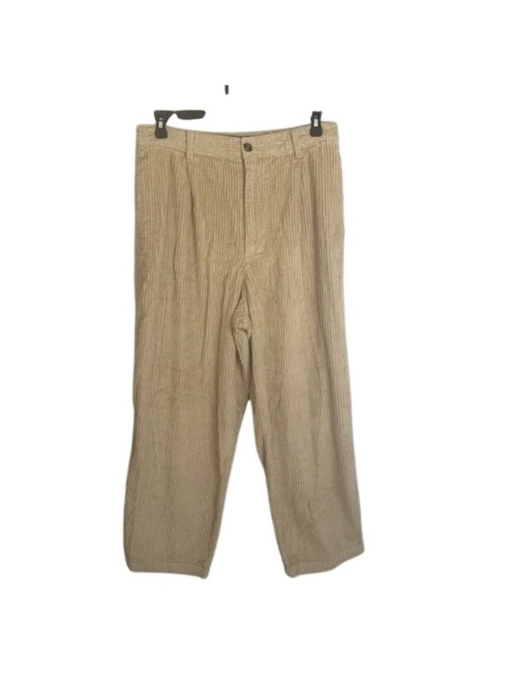 Wide Wale Corduroy Pants Urban Outfitters L Tan Pleated Front Preppy Retro NWT